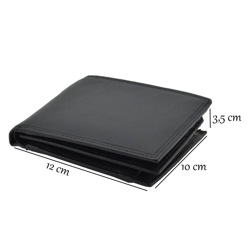 Men's Genuine Leather RFID Wallet, Classic 7087 — logo detail