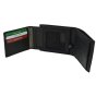 Men's Genuine Leather RFID Wallet with Button 7093 — inside
