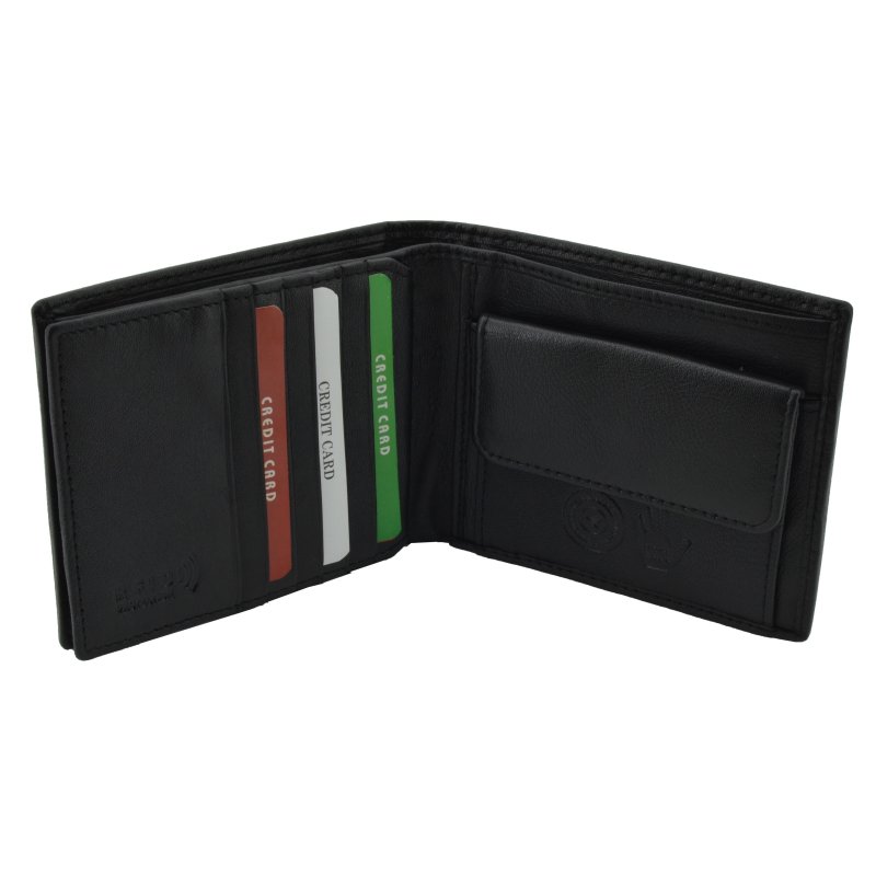 PORTEFEUILLE HOMME CUIR RFID AVEC CLIP 7088 — intérieur