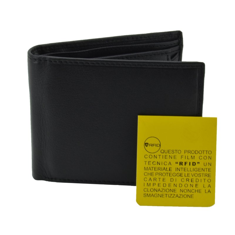 Men's Classic Genuine Leather RFID Wallet 7085 — back view