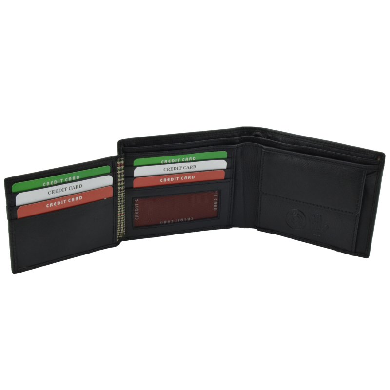 PORTEFEUILLE HOMME CUIR RFID CLASSIQUE 7085 — intérieur