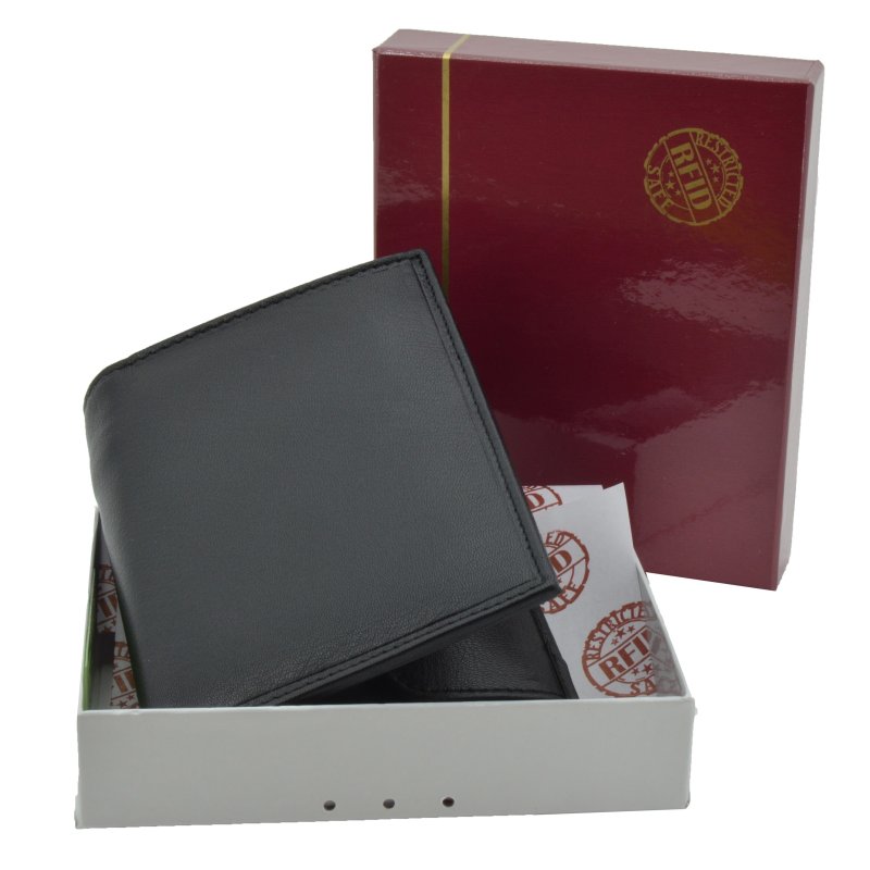 PORTEFEUILLE HOMME CUIR RFID VERTICAL 7086 — détail