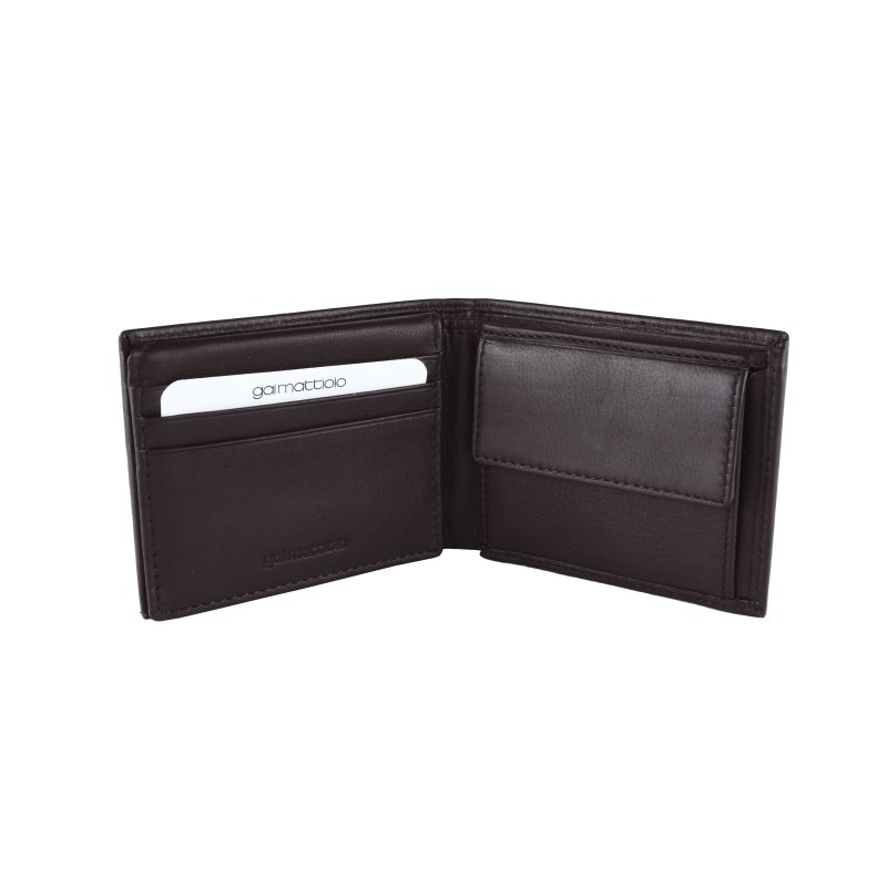 GAI MATTIOLO Men's Slim Leather Wallet GM57172.571 — front view