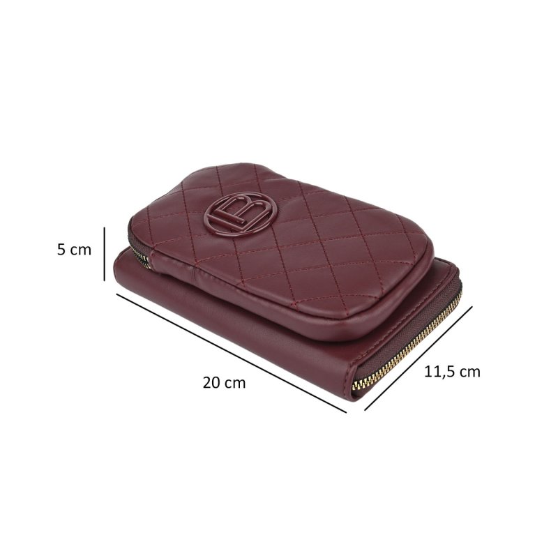 LAURA BIAGIOTTI Women's Crossbody Bag Wallet + Phone Holder Faux Leather LB-24W-513-011 — back view
