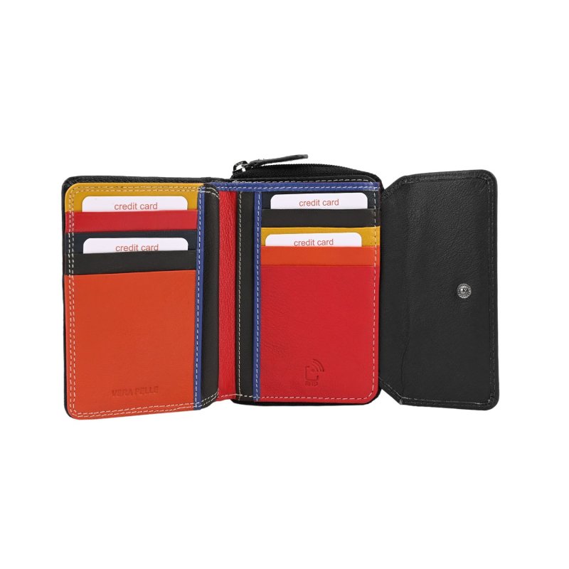 LAURA BIAGIOTTI Women's Genuine Leather Wallet, Multicolor Interior 764-32 — view 8