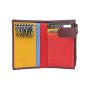 BIAGIOTTI PORTE-CLÉS PORTE-CARTES UNISEXE EN CUIR INTÉRIEUR MULTICOLORE 764-24 — détail logo