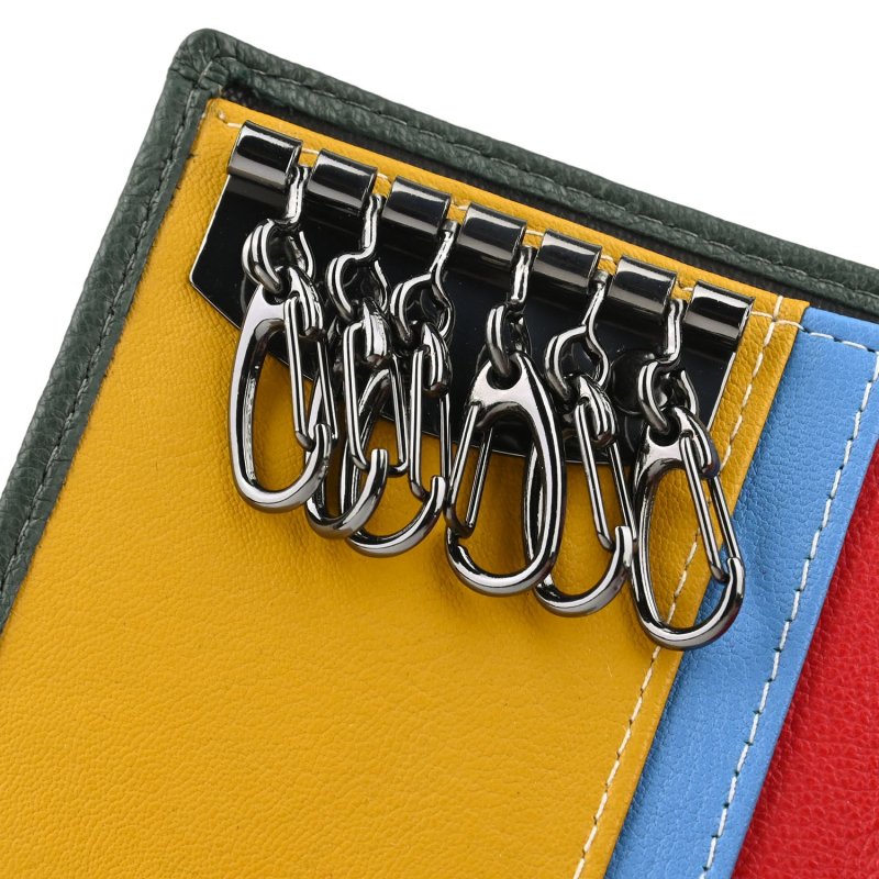 BIAGIOTTI Unisex Genuine Leather Keyring-Card Holder, Multicolor Interior 764-24 — view 15