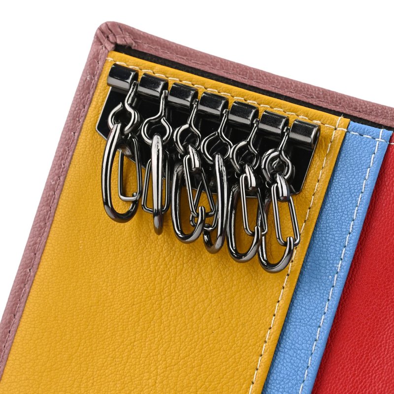 BIAGIOTTI Unisex Genuine Leather Keyring-Card Holder, Multicolor Interior 764-24 — view 25