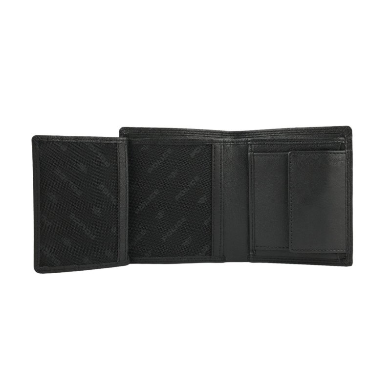 POLICE Men's Genuine Leather Vertical Wallet With Coin Pocket 142710780 — back view