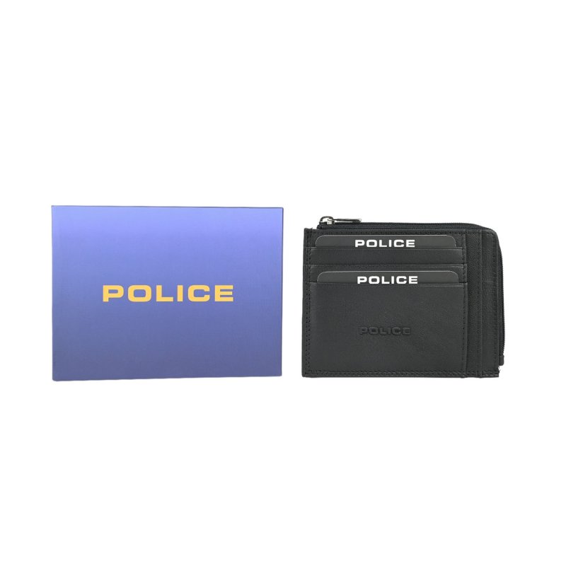 POLICE PORTEFEUILLE HOMME CUIR VÉRITABLE PORTE-CARTES 142710778 — détail logo