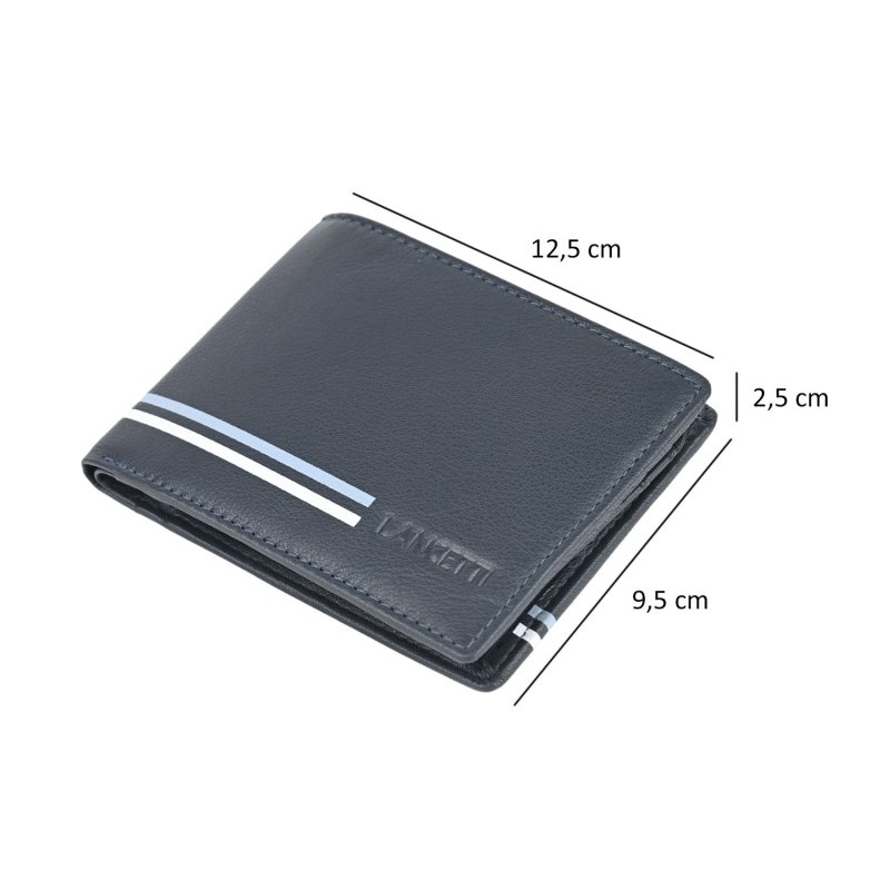 LANCETTI MEN'S GENUINE LEATHER WALLET LL-24S-760-06/49 — inside