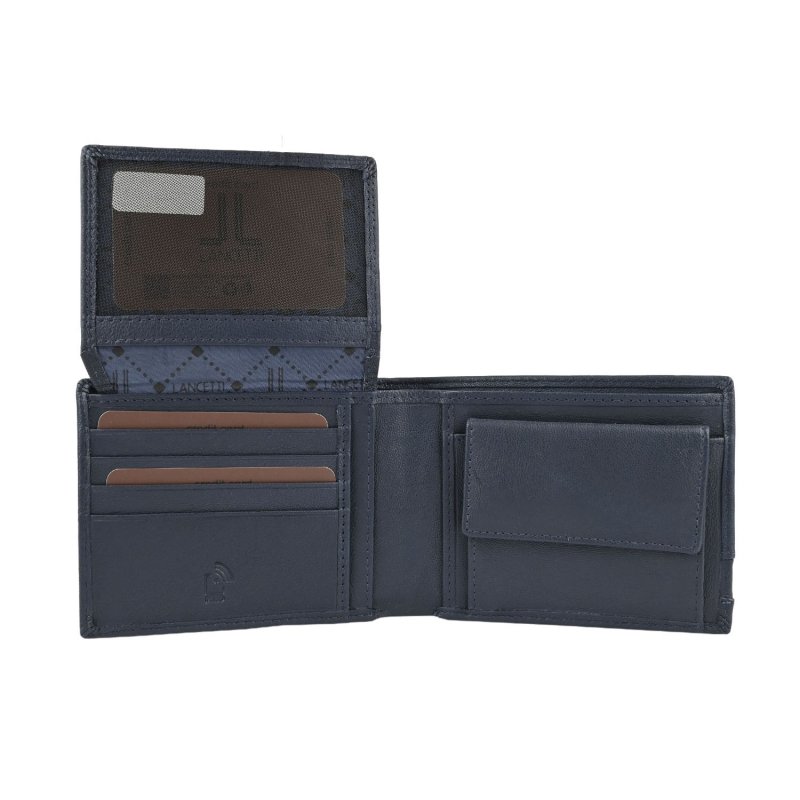 LANCETTI MEN'S GENUINE LEATHER WALLET LL-24S-766-04/44 — back view