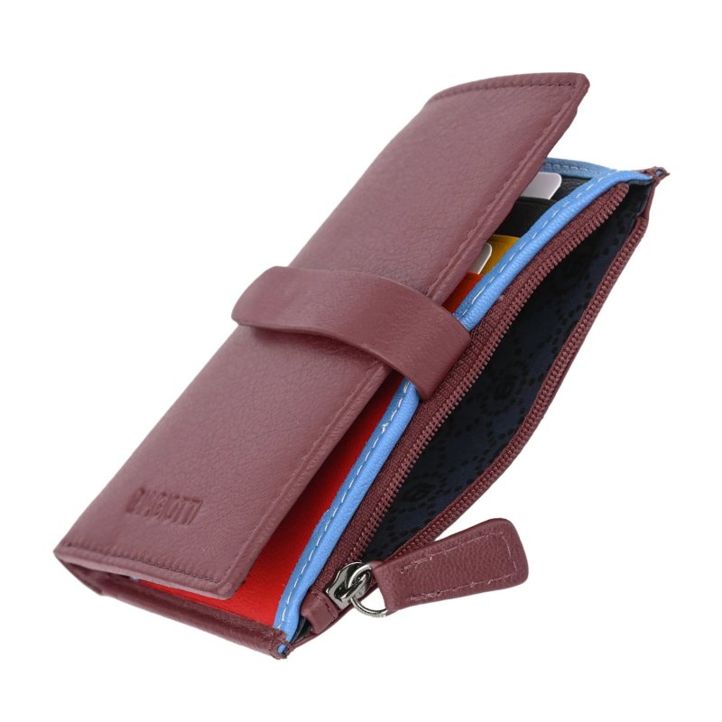 BIAGIOTTI PORTE-CARTES UNISEXE EN CUIR VÉRITABLE INTÉRIEUR MULTICOLORE 764-20 — vue de face