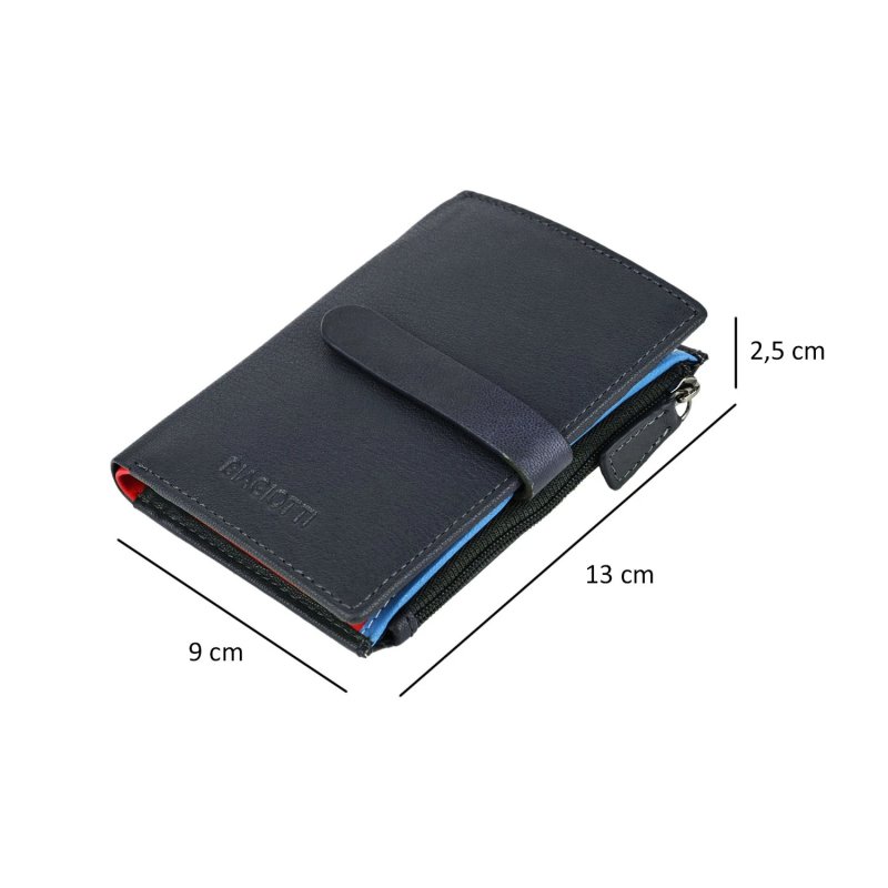 BIAGIOTTI UNISEX GENUINE LEATHER CARD HOLDER, MULTICOLOR INTERIOR 764-20 — view 19