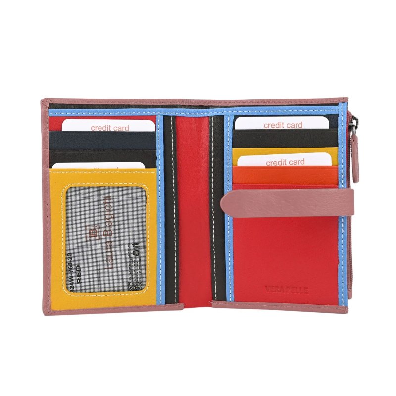 BIAGIOTTI PORTACARTE UNISEX IN PELLE INTERNO MULTICOLORE 764-20 — vista 21