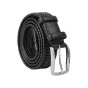 CEINTURE HOMME POLICE CUIR VÉRITABLE TRESSÉ ÉLASTIQUE 1006