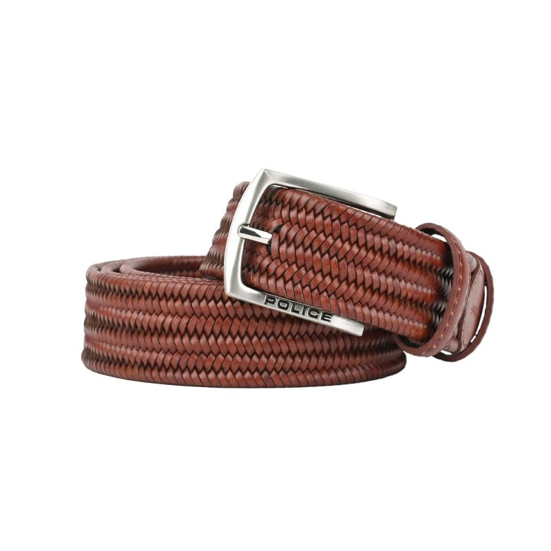 CEINTURE HOMME POLICE CUIR VÉRITABLE TRESSÉ ÉLASTIQUE 1007 — vue 7