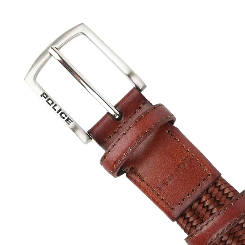 CEINTURE HOMME POLICE CUIR VÉRITABLE TRESSÉ ÉLASTIQUE 1007 — vue 8