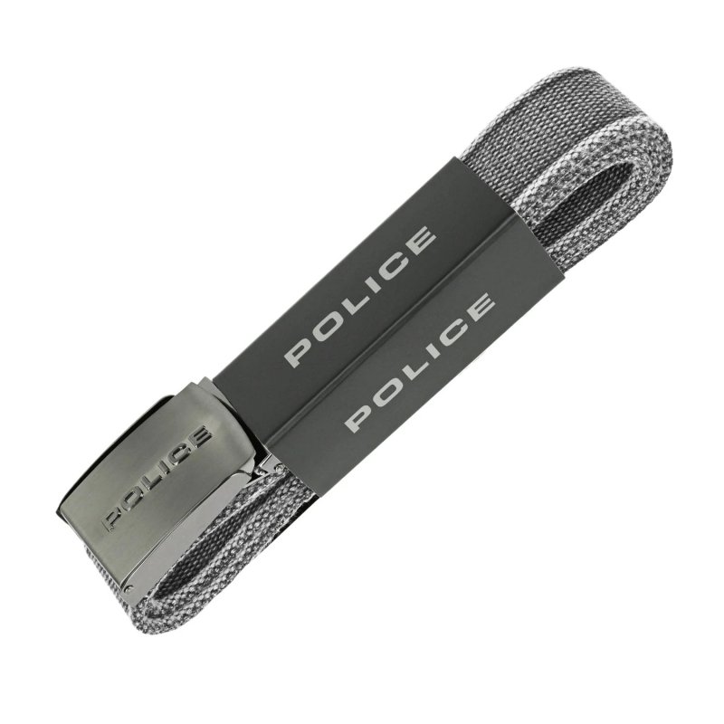 Police Canvas Belt One Size 1013 — logo detail
