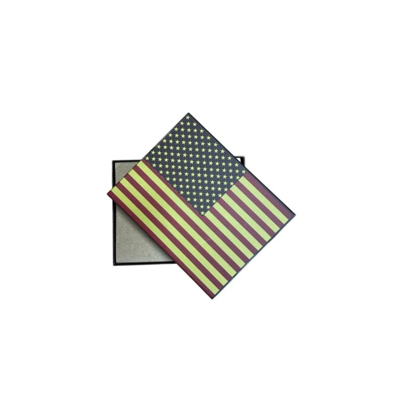 Men's Genuine Leather Wallet Cow Hunter 292 American Flag — detail