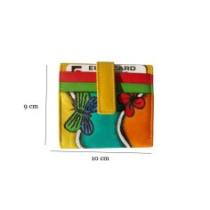 Unisex Genuine Leather Card Holder, Hand-Painted ART5 2