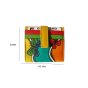 Unisex Genuine Leather Card Holder, Hand-Painted ART5 — front view