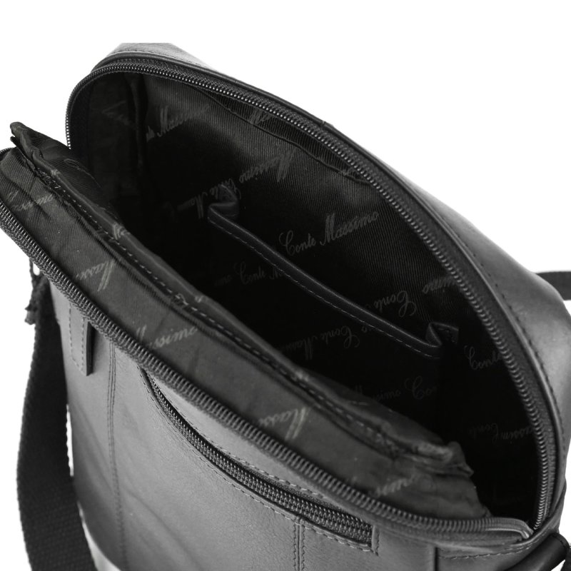 Conte Massimo Men's Leather Crossbody Bag, Medium, CM-418 — view 12