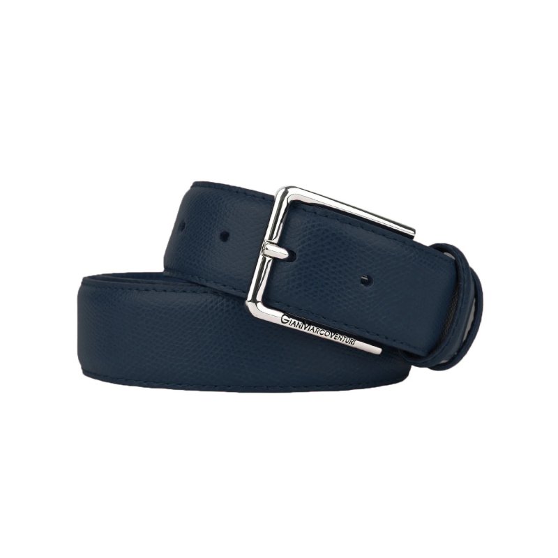 GIANMARCO VENTURI MEN'S LEATHER BELT 3.5 CM GMV-1034/35 — front view
