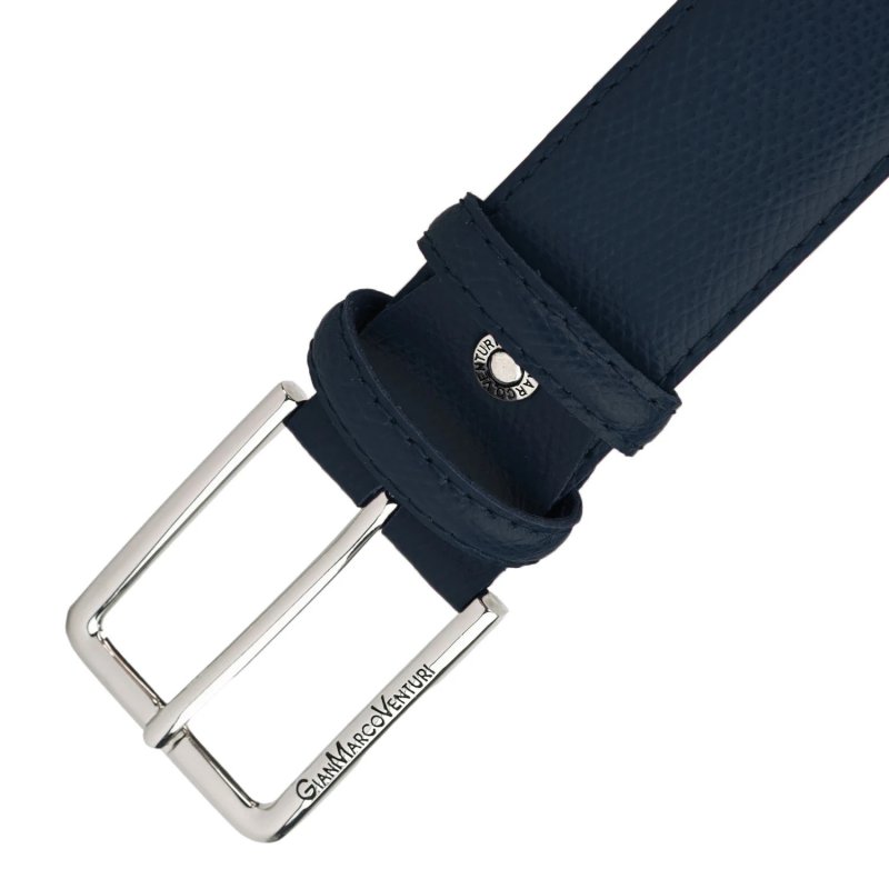 GIANMARCO VENTURI MEN'S LEATHER BELT 3.5 CM GMV-1034/35 — back view