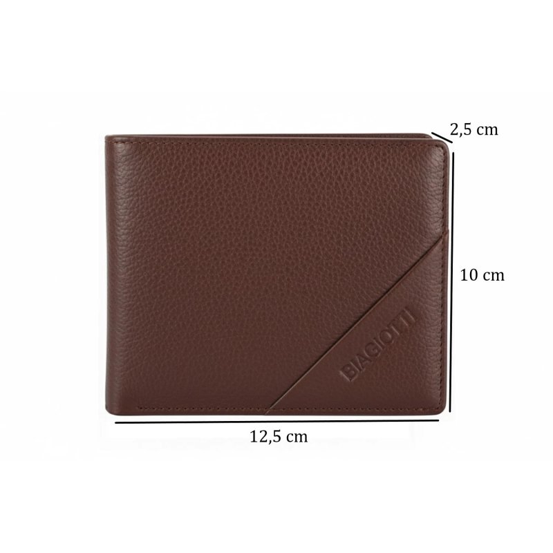 BIAGIOTTI PORTEFEUILLE HOMME EN CUIR VÉRITABLE SANS PORTE-MONNAIE LB-803-270 — vue 9