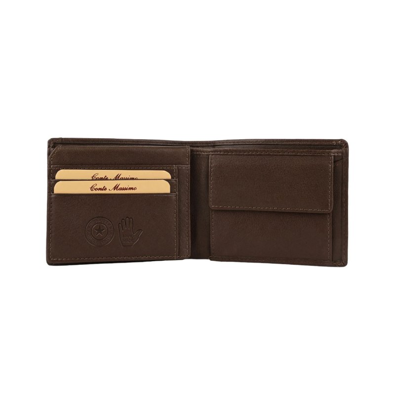 CONTE MASSIMO GIFT SET WALLET + KEYRING GENUINE LEATHER 72-7714KR — front view