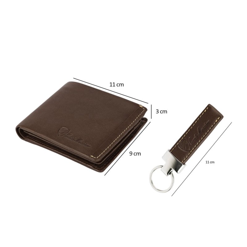 CONTE MASSIMO COFANETTO REGALO PORTAFOGLIO + PORTACHIAVI PELLE 72-7714KR — dettaglio