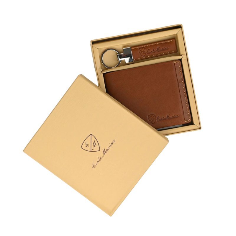 CONTE MASSIMO COFANETTO REGALO PORTAFOGLIO + PORTACHIAVI PELLE 72-7714KR — vista 11