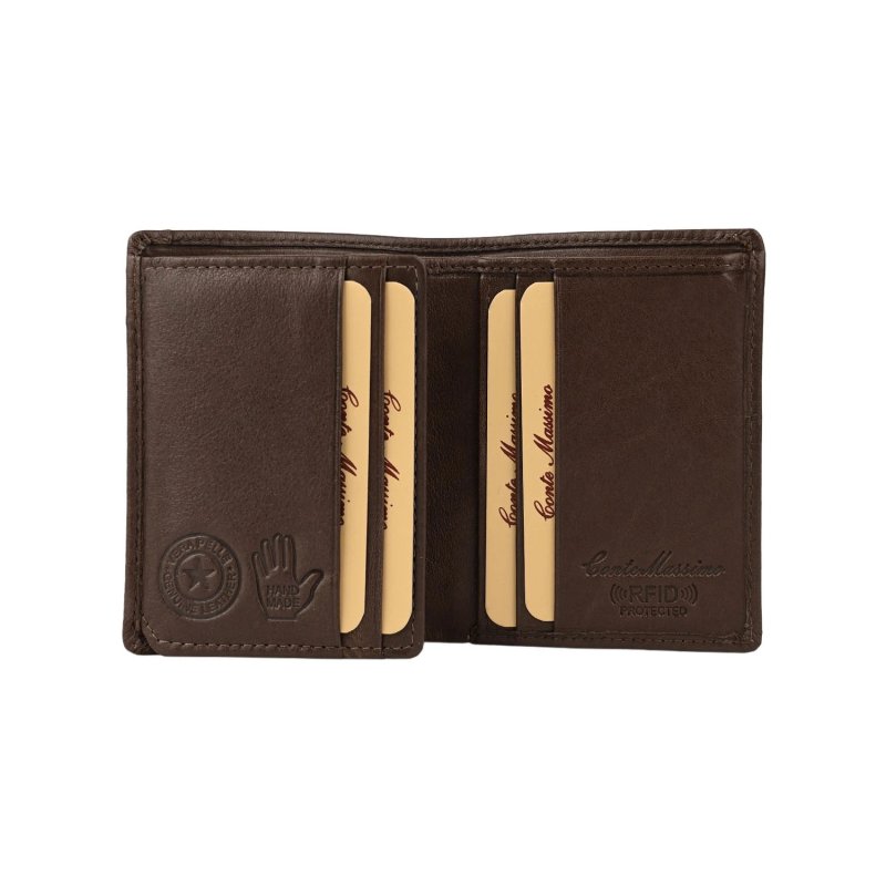 CONTE MASSIMO PORTEFEUILLE HOMME VERTICAL CUIR CM-CE82 — détail logo