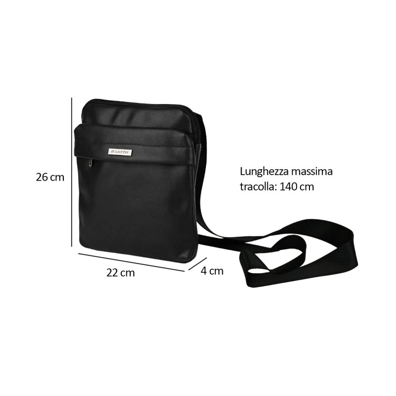 LOTTO Men's Crossbody Bag with Adjustable Strap, Faux Leather LTT-518 — view 16