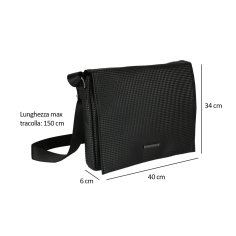 POLICE CARTELLA UOMO SIMILPELLE PORTA PC NERO PT102153 2