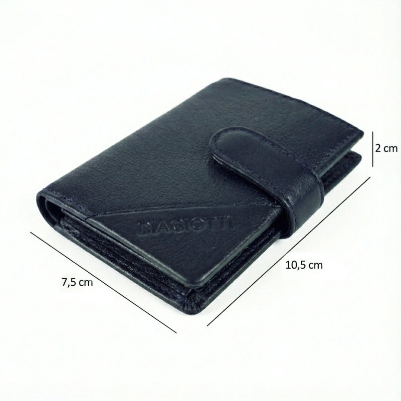 BIAGIOTTI HERRENBRIEFTASCHE LEDER MIT KARTENHALTER-SCHALE 766-71 — Rückansicht