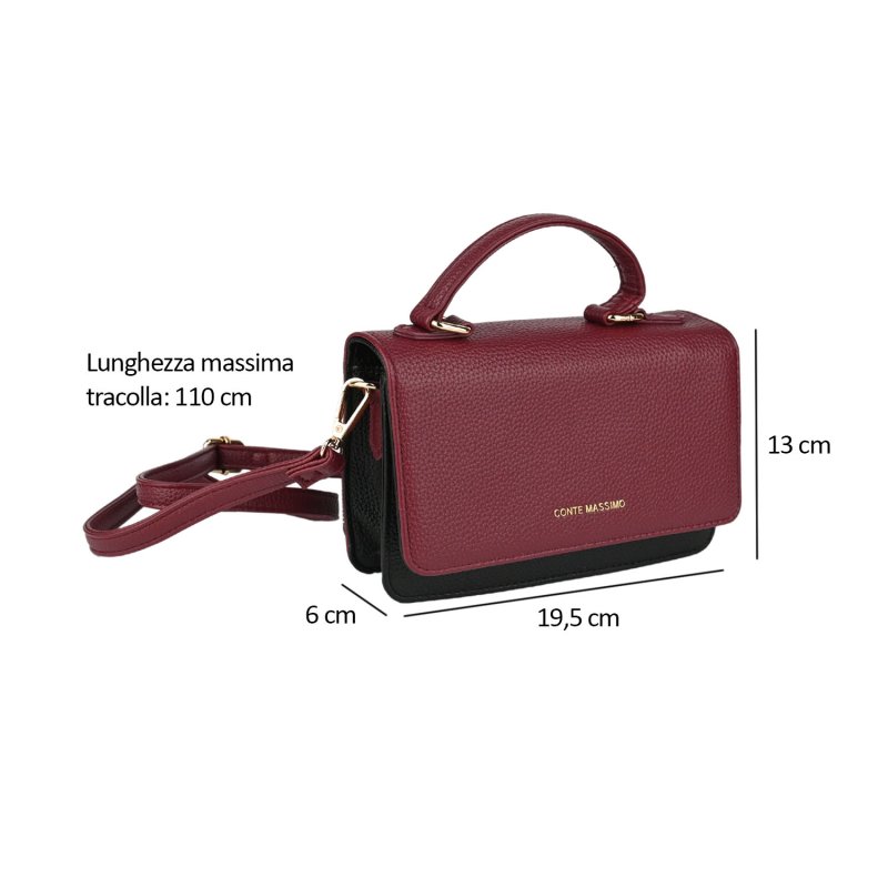 Conte Massimo Women's Shoulder Bag Faux Leather CM-50 — front view