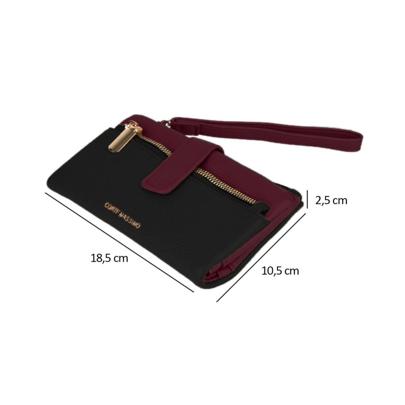 CONTE MASSIMO DAMENBRIEFTASCHE KUNSTLEDER CM-6513 — Rückansicht