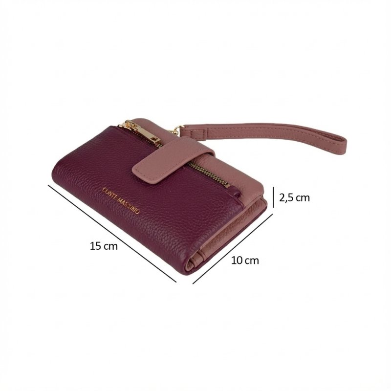 CONTE MASSIMO DAMENBRIEFTASCHE KUNSTLEDER CM-6515 — Rückansicht