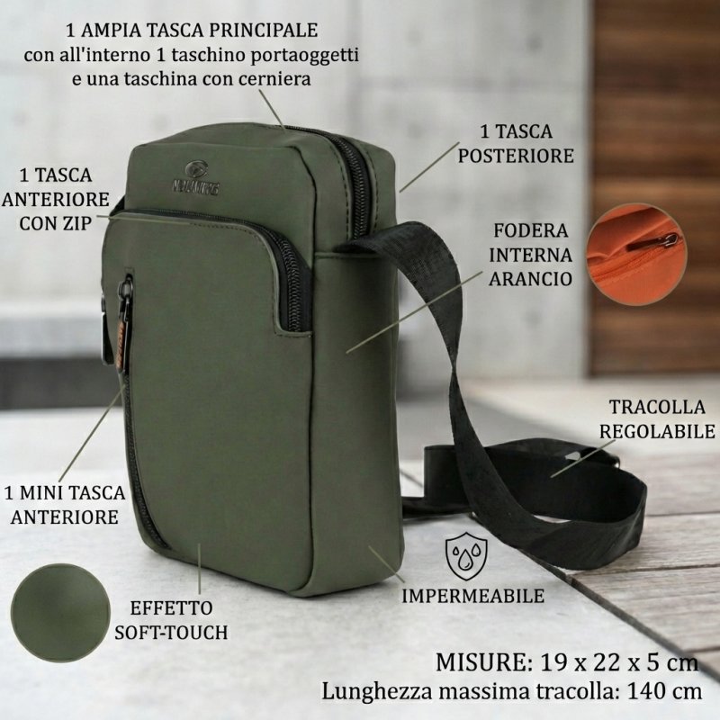 NO LIMITS SAC BANDOULIÈRE HOMME PU 01-02 — détail logo