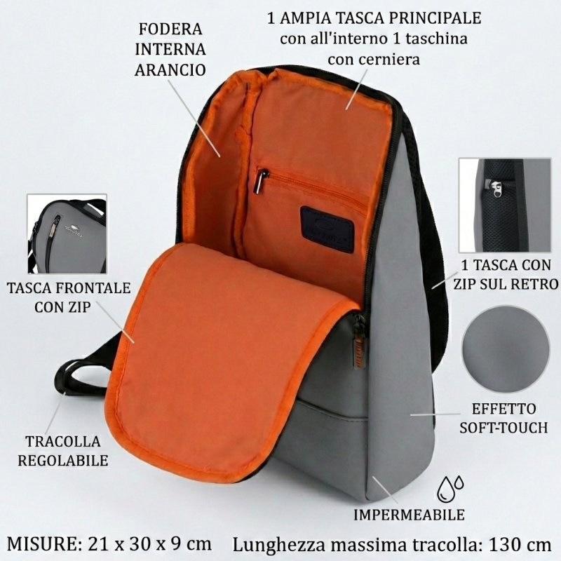 NO LIMITS SAC À UNE BANDOULIÈRE HOMME PU 01-06 — détail logo