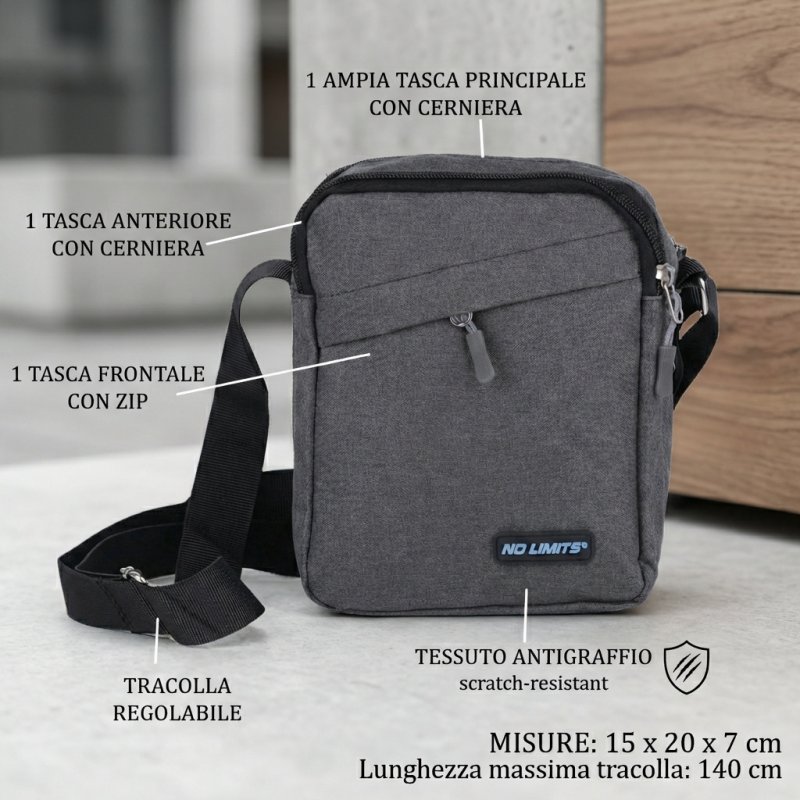 NO LIMITS BORSELLO UOMO SINTETICO 2020 — dettaglio