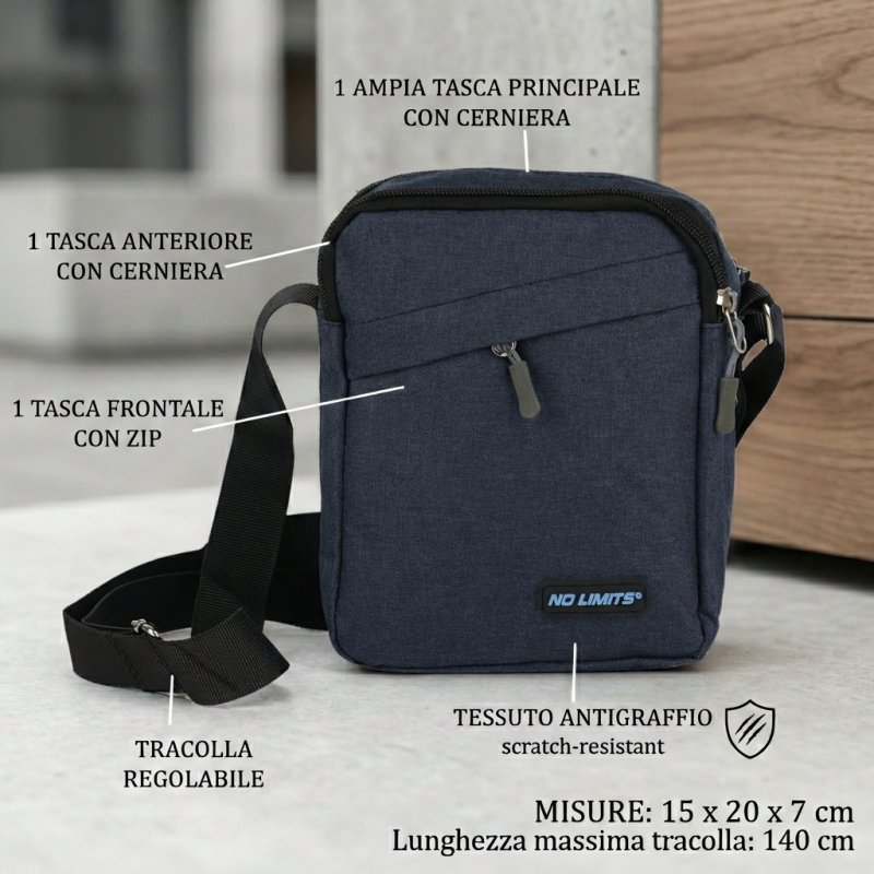 NO LIMITS Men's Crossbody Bag, Synthetic, 2020 — view 8