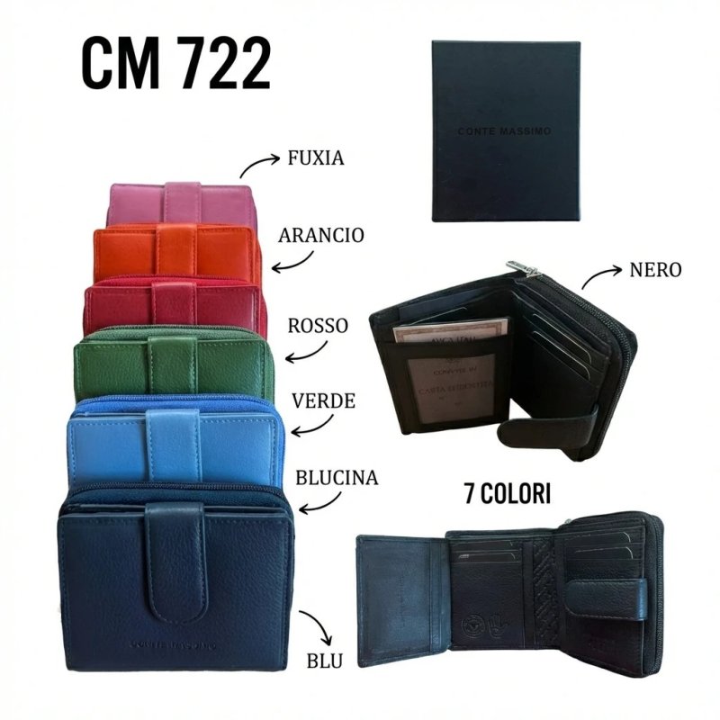 Conte Massimo Small Genuine Leather Women's Wallet 722