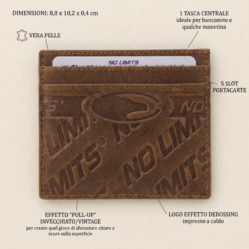 NO LIMITS PORTACARTE UNISEX PELLE 807-946 — vista posteriore