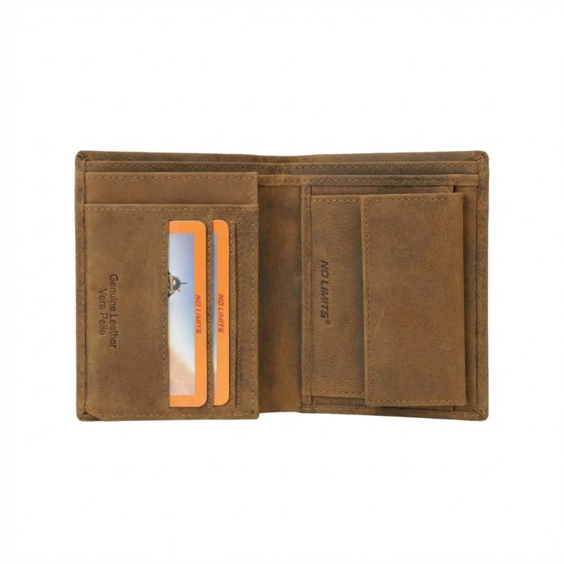 NO LIMITS PORTEFEUILLE HOMME VERTICAL CUIR 803-5 — vue de face