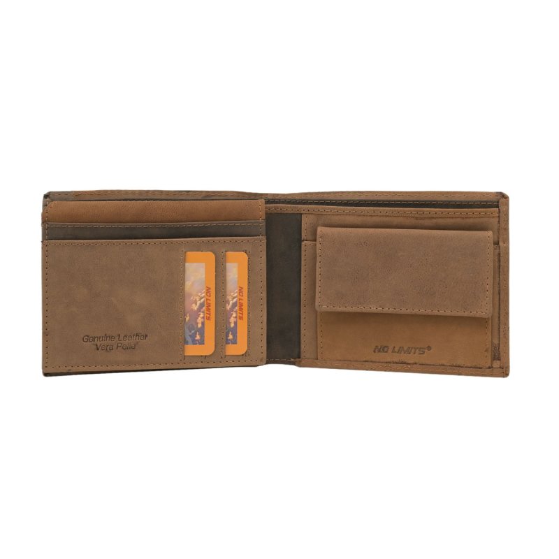 No Limits Men's Genuine Leather Wallet 804-292 — front view