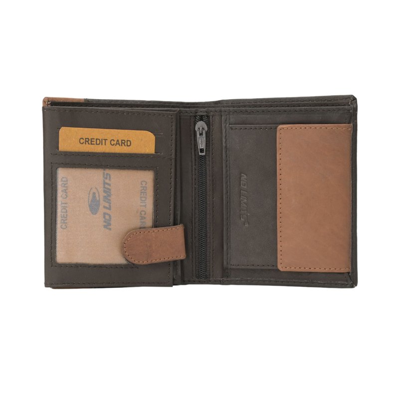 NO LIMITS PORTEFEUILLE HOMME VERTICAL CUIR PLAIN-MNC — vue de face