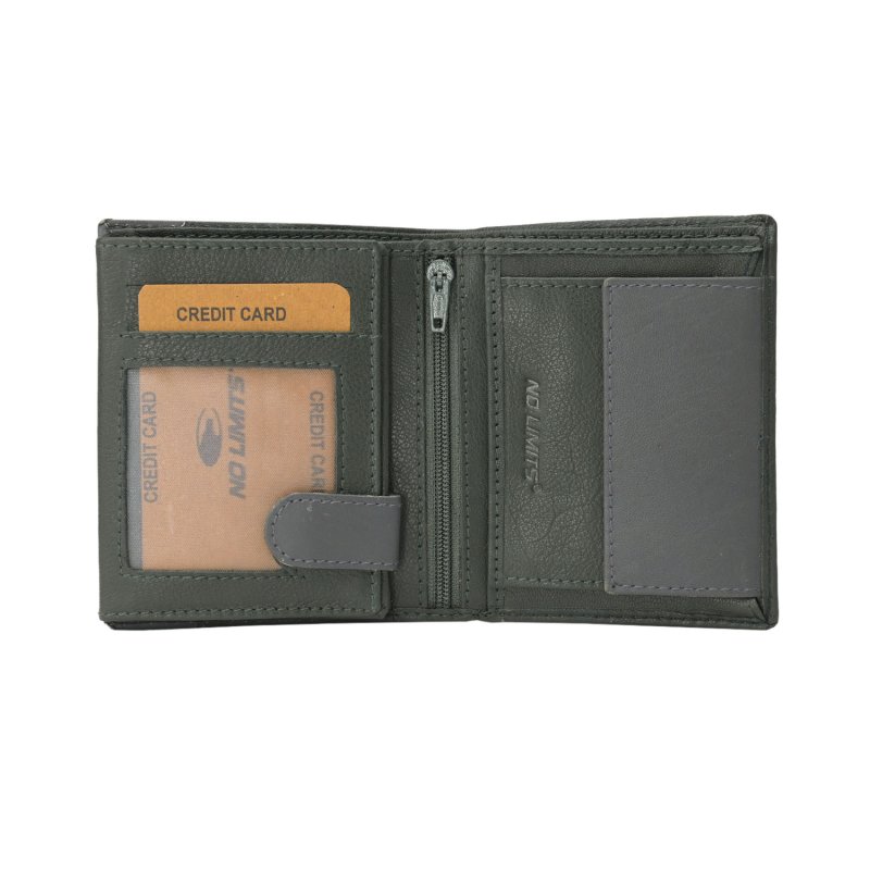 NO LIMITS MEN'S VERTICAL GENUINE LEATHER WALLET PLAIN-MNC — view 12